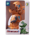 Игрушка заводная Junfa Нажми и поедет Динозавр, светло-коричневый в коробке 10,4х7,8х14,5см