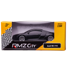 Машинка металлическая Uni-Fortune RMZ City 1:64 Audi R8 V10, без механизмов, черный матовый цвет