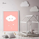 Интерьерный дизайнерский постер "Мечтательное облачко" (размер А3)