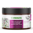 SYNERGETIC Натуральный скраб для тела Подтягивающий Цветущий инжир и лотос сахарный 300мл