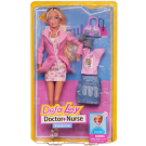 Игровой набор Кукла Defa Lucy Доктор в розовом халате с дополнительным комплектом одежды и игровыми предметами 29 см