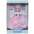 Кукла Junfa Ardana Princess 30 см с короной в роскошном розовом платье в подарочной коробке