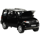 Машинка Технопарк UAZ Патриот 17,8 см Черный свет и звук