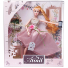 Кукла Junfa Atinil (Атинил) Цветочная гармония (в бледно-розовом платье) в наборе с букетом, 28см, блондинка