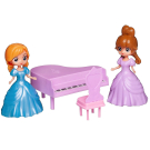 Игровой набор Abtoys В гостях у куклы Розовый совенок чемоданчик с 2 куколками и мебелью, 20,5х5х21см