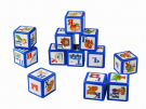 Набор кубиков из выдувной пластмассы Алфавит (9 больших кубиков)