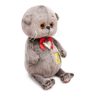 Мягкая игрушка BUDI BASA Кот Басик BABY с сердцем-подвеской 20 см