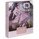 Кукла ABtoys "Летний вечер" с диадемой в розовом блестящем платье с двухслойной юбкой, темные волосы 30см