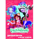 Картон цветной "Enchantimals" 8 листов, 8 цветов, размер 294*205 мм