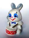 Зайчик с барабаном 6,5 см, игрушка ПВХ