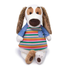 Мягкая игрушка BUDI BASA Собака Бартоломей в футболке в полоску 27 см