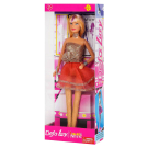 Кукла Defa Lucy Вечернее платье (короткое, золотистый верх, оранжевая юбка) 29 см