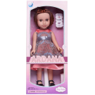 Кукла Junfa Ardana Baby в розовом платье с серебристыми кружевами 45 см