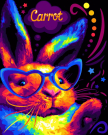 Набор для творчества LORI Картина по номерам холст на подрамнике Радужный кролик 40*50см