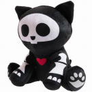 Мягкая игрушка Abtoys Skelanimals Кошка черная, 20см