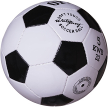 Мяч футбольный Junfa черно-белый 23 см