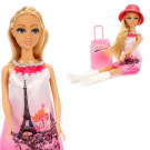Кукла Junfa из серии Путешественница (платье Париж) с игровыми предметами, 28см