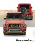 Машина р/у 1:24 Mercedes-Benz G63 AMG-Muddy version, красный, 2,4G Модель с эффектом загрязнения.