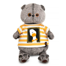 Кот Басик в футболке "Гусик" 22 см