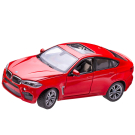 Машина металлическая 1:24 BMW X6M, цвет красный, двери и капот открываются