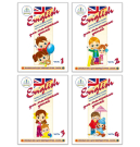 Набор ЗНАТОК для говорящей ручки Курс английского языка для маленьких детей, комплект из 4 книг, 4 тетрадей и словаря