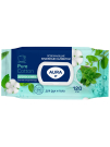 Влажные салфетки AURA Family освежающие 120 штук