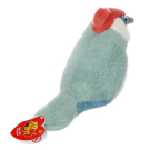 Мягкая игрушка Abtoys Птичка Дятел мятный с красной шапочкой, 26см