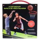 Баскетбольная корзина ABtoys c сеткой и креплениями, диаметр корзины 42 см