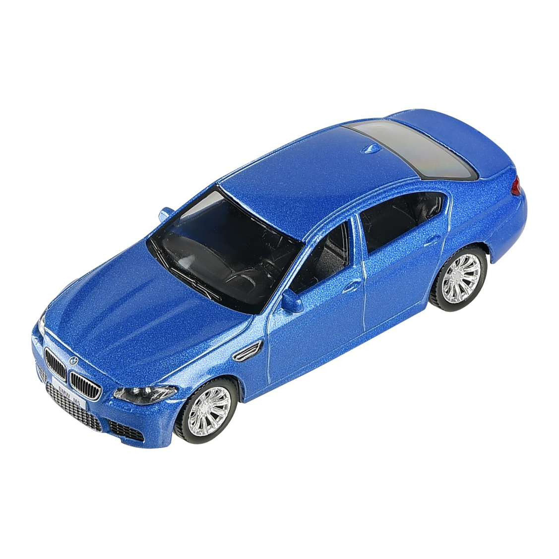 Машинка металлическая Uni-Fortune RMZ City 1:43 BMW M5 без механизмов, 2 цвета (синий/белый), 10,10х3,83х3,01 см