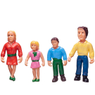 Игровой набор Abtoys В гостях у куклы Дом кукольный, с мебелью и человечками, 136 деталей, в коробке