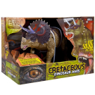 Динозавр Трицератопс, движение, световые и звуковые эффекты, 2 цвета в ассортименте.