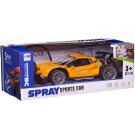 Машина р/у гоночная Junfa toys, 1:18, 27Мгц, изменяемый корпус, с эффектом выхлопного пара, аккумуляторный блок 3,7V, 2 цвета красный, желтый в ассортименте.