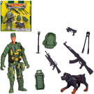 Набор игровой военный "Фигурка солдата с аксессуарами", 8 предметов, в ассортименте
