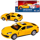 Машинка металлическая Abtoys АвтоСити 1:36 Седан купе инерционный с открывающими передними дверцами желтый свет звук
