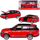 Машина металлическая 1:24 Range Rover, цвет красный , двери и капот открываются