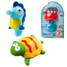 Набор резиновых игрушек для ванной ABtoys Веселое купание брызгалка в наборе 2 шт., 2 вида (Осьминог и краб или Черепаха и морской конёк)
