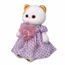 Мягкая игрушка BUDI BASA Кошка Ли-Ли в нежно-сиреневом платье 24 см