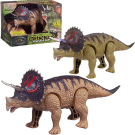 Динозавр Трицератопс, движение, световые и звуковые эффекты, 2 цвета в ассортименте.