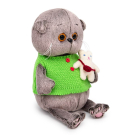 Мягкая игрушка BUDI BASA Кот Басик BABY в жилете с игрушкой 20 см
