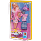 Игровой набор Кукла Defa Lucy Доктор в розовом халате с дополнительным комплектом одежды и игровыми предметами 29 см