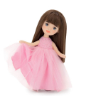 Тканевая кукла Orange Toys Sweet Sisters Sophie в розовом платье с розочками Вечерний шик на каркасе 32 см