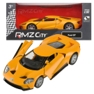 Машина металлическая RMZ City серия 1:32 Ford GT 2019, инерционный механизм, желтый матовый цвет, двери открываются.