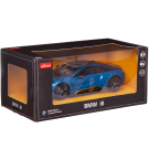 Машина металлическая 1:24 scale BMW i8, цвет синий, двери и капот открываются