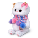 Мягкая игрушка BUDI BASA Кошка Ли-Ли BABY в полосатом шарфике 20 см