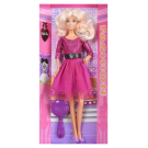 Кукла Defa Lucy Яркая модница в ярко-розовом платье в наборе с расческой 29 см