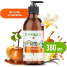 SYNERGETIC Натуральное мыло жидкое для рук и тела Карамельное яблоко и ваниль биоразлагаемое 380мл