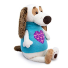 Мягкая игрушка BUDI BASA Собака Бартоломей в жилете с сердечком 27 см
