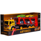 Игровой набор Abtoys Спецтехника Спецтехника Автовоз-трейлер Автовоз с 4 машинками на батарейках