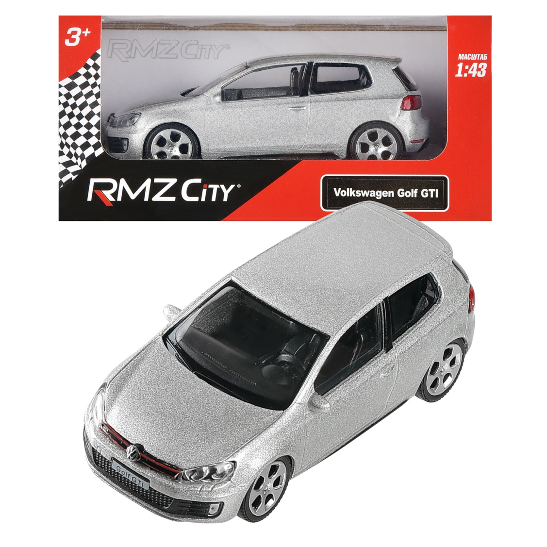 Машинка металлическая Uni-Fortune RMZ City 1:43 4" VW Golf GTI