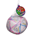 Футбольный мяч Junfa с сине-розовыми полосками 22-23 см